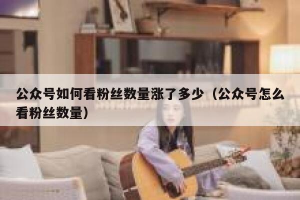 公众号如何看粉丝数量涨了多少（公众号怎么看粉丝数量） 第1张