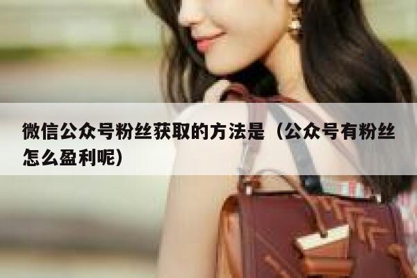 微信公众号粉丝获取的方法是（公众号有粉丝怎么盈利呢） 第1张