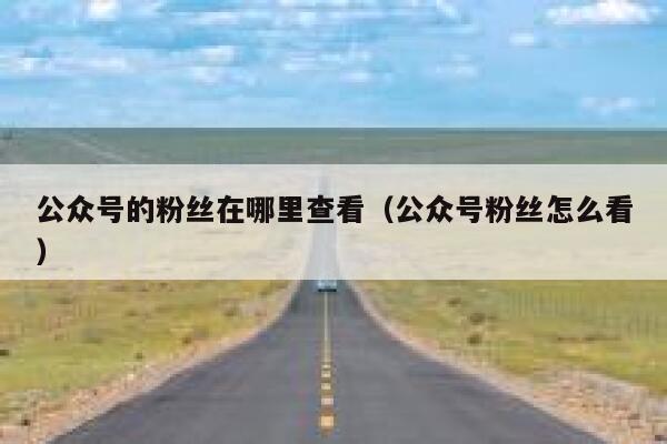 公众号的粉丝在哪里查看（公众号粉丝怎么看） 第1张