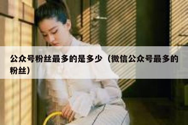 公众号粉丝最多的是多少（微信公众号最多的粉丝） 第1张