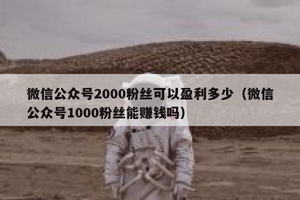 微信公众号2000粉丝可以盈利多少（微信公众号1000粉丝能赚钱吗） 第1张