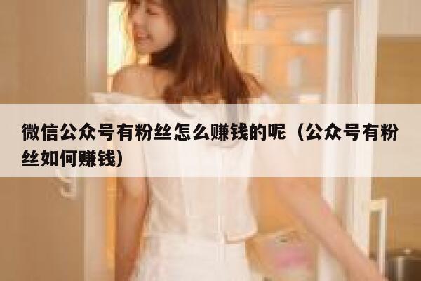 微信公众号有粉丝怎么赚钱的呢（公众号有粉丝如何赚钱） 第1张