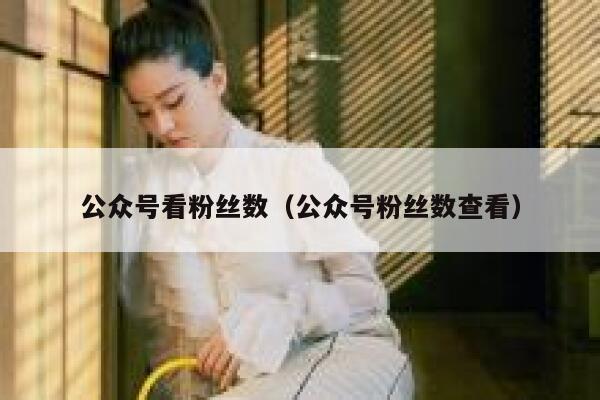 公众号看粉丝数（公众号粉丝数查看） 第1张