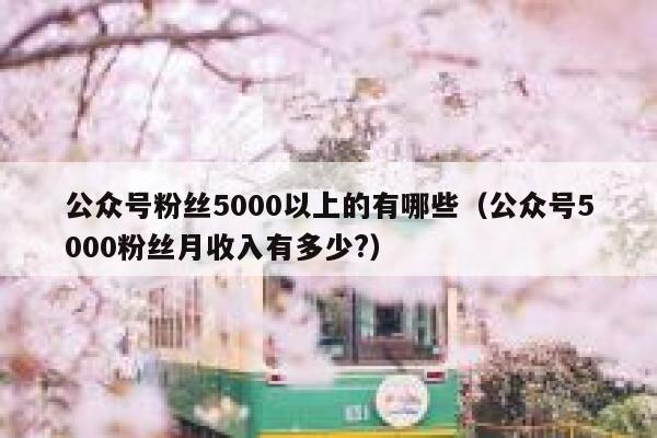 公众号粉丝5000以上的有哪些（公众号5000粉丝月收入有多少?） 第1张