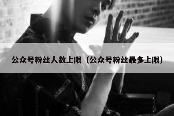 公众号粉丝人数上限（公众号粉丝最多上限） 第1张