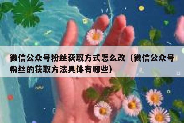 微信公众号粉丝获取方式怎么改（微信公众号粉丝的获取方法具体有哪些） 第1张