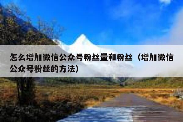 怎么增加微信公众号粉丝量和粉丝（增加微信公众号粉丝的方法） 第1张