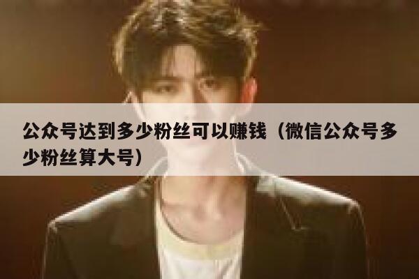公众号达到多少粉丝可以赚钱（微信公众号多少粉丝算大号） 第1张