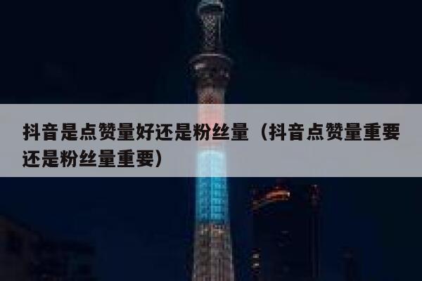 抖音是点赞量好还是粉丝量（抖音点赞量重要还是粉丝量重要） 第1张