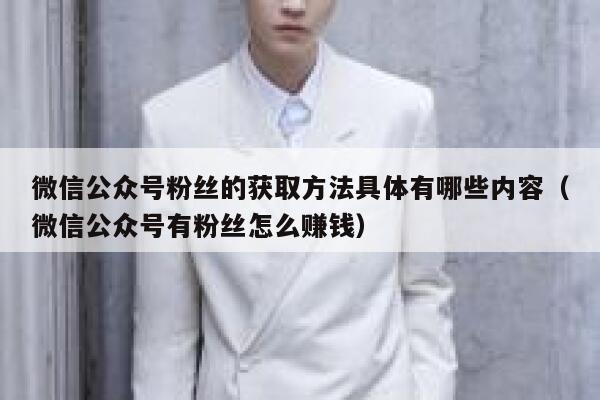 微信公众号粉丝的获取方法具体有哪些内容（微信公众号有粉丝怎么赚钱） 第1张