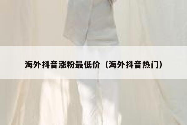 海外抖音涨粉最低价（海外抖音热门） 第1张