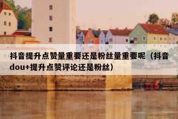 抖音提升点赞量重要还是粉丝量重要呢（抖音dou+提升点赞评论还是粉丝） 第1张