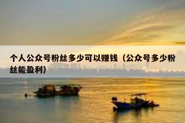 个人公众号粉丝多少可以赚钱（公众号多少粉丝能盈利） 第1张