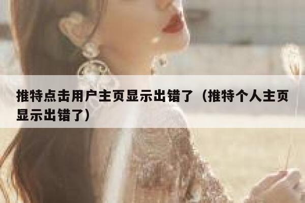 推特点击用户主页显示出错了（推特个人主页显示出错了） 第1张