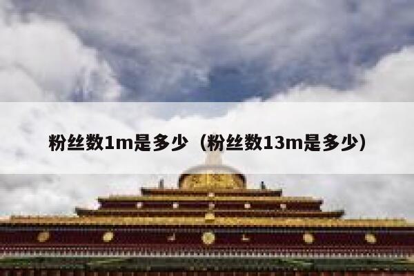 粉丝数1m是多少（粉丝数13m是多少） 第1张