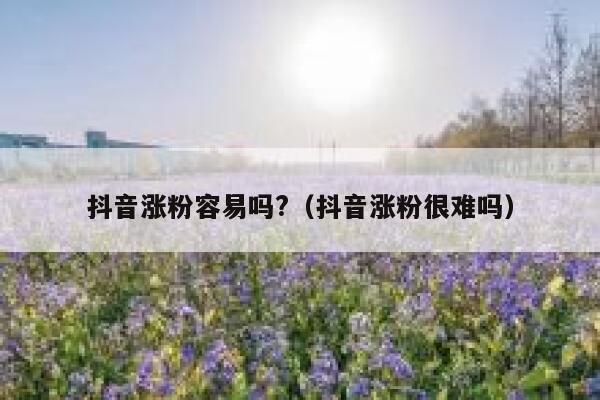 抖音涨粉容易吗?（抖音涨粉很难吗） 第1张