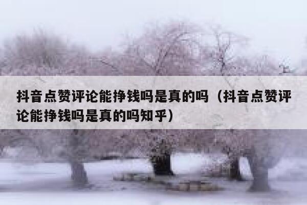 抖音点赞评论能挣钱吗是真的吗（抖音点赞评论能挣钱吗是真的吗知乎） 第1张