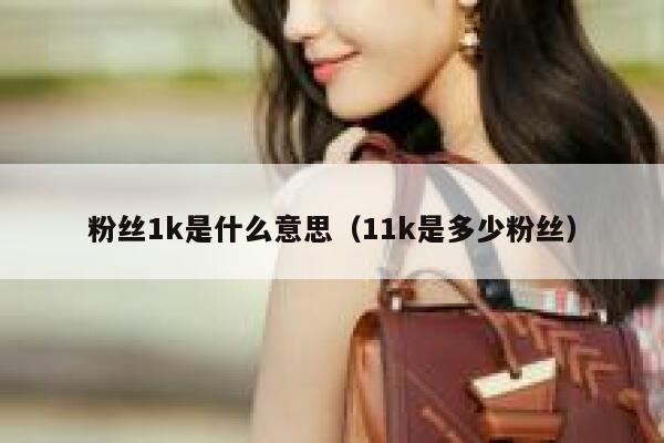 粉丝1k是什么意思（11k是多少粉丝） 第1张