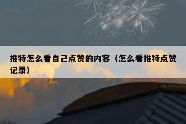推特怎么看自己点赞的内容（怎么看推特点赞记录） 第1张