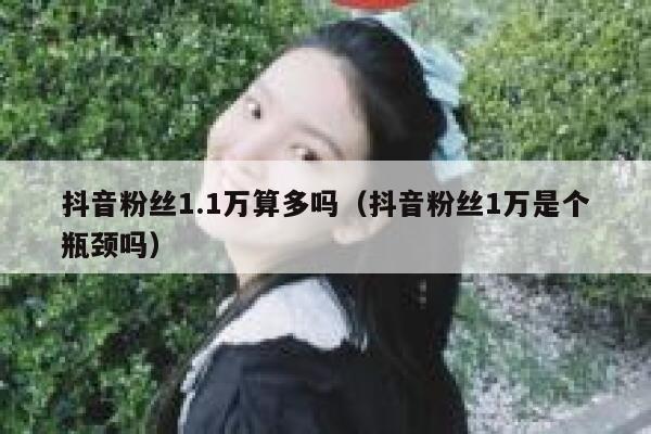 抖音粉丝1.1万算多吗（抖音粉丝1万是个瓶颈吗） 第1张
