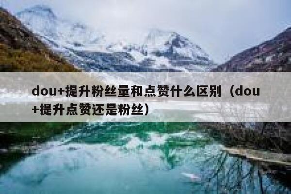 dou+提升粉丝量和点赞什么区别（dou+提升点赞还是粉丝） 第1张