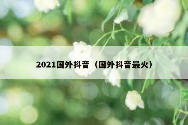 2021国外抖音（国外抖音最火） 第1张