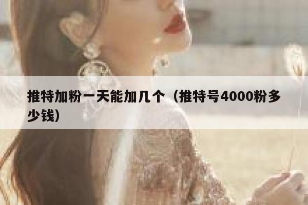 推特加粉一天能加几个（推特号4000粉多少钱） 第1张