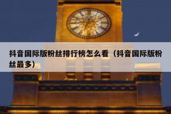 抖音国际版粉丝排行榜怎么看(抖音国际版粉丝最多) 第1张 抖音国际版粉丝排行榜怎么看(抖音国际版粉丝最多) 第1张