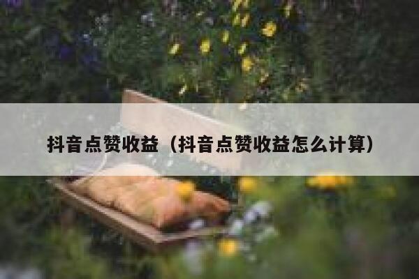 抖音点赞收益（抖音点赞收益怎么计算） 第1张