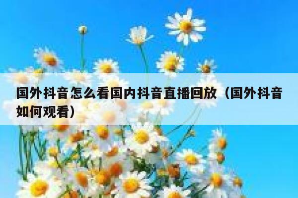 国外抖音怎么看国内抖音直播回放（国外抖音如何观看） 第1张