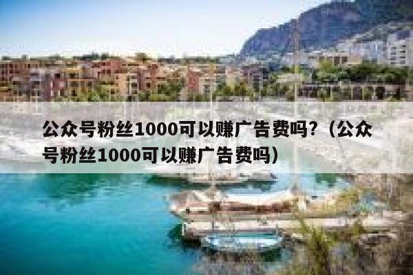 公众号粉丝1000可以赚广告费吗?（公众号粉丝1000可以赚广告费吗） 第1张