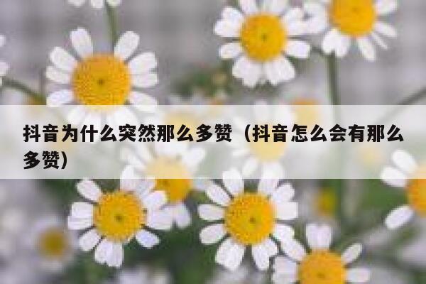 抖音为什么突然那么多赞（抖音怎么会有那么多赞） 第1张