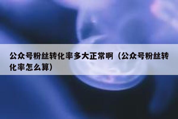 公众号粉丝转化率多大正常啊（公众号粉丝转化率怎么算） 第1张