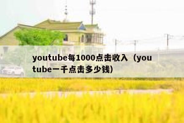 youtube每1000点击收入（youtube一千点击多少钱） 第1张