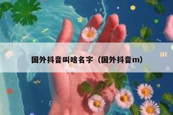 国外抖音叫啥名字（国外抖音m） 第1张