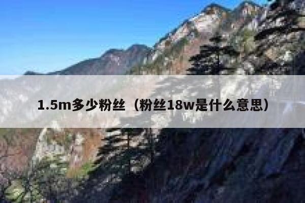 1.5m多少粉丝(粉丝18w是什么意思) 第1张 1.5m多少粉丝(粉丝18w是什么意思) 第1张