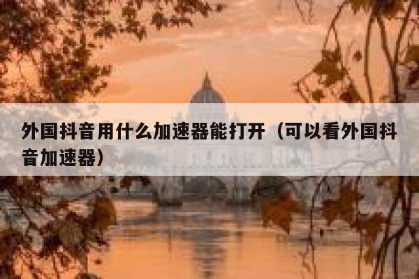 外国抖音用什么加速器能打开(可以看外国抖音加速器) 第1张 外国抖音用什么加速器能打开(可以看外国抖音加速器) 第1张