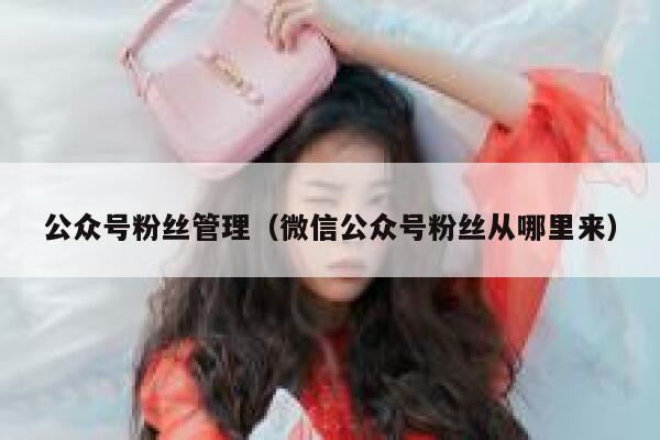 公众号粉丝管理(微信公众号粉丝从哪里来) 第1张 公众号粉丝管理(微信公众号粉丝从哪里来) 第1张