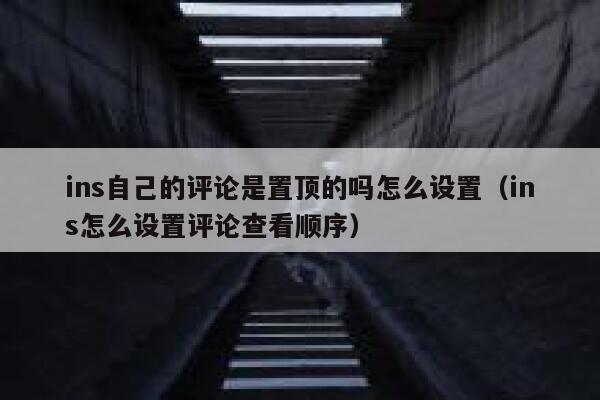 ins自己的评论是置顶的吗怎么设置（ins怎么设置评论查看顺序） 第1张