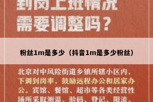 粉丝1m是多少（抖音1m是多少粉丝） 第1张