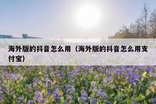 海外版的抖音怎么用（海外版的抖音怎么用支付宝） 第1张