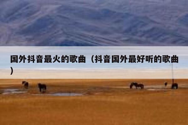 国外抖音最火的歌曲（抖音国外最好听的歌曲） 第1张