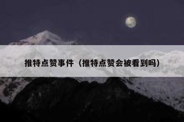 推特点赞事件（推特点赞会被看到吗） 第1张