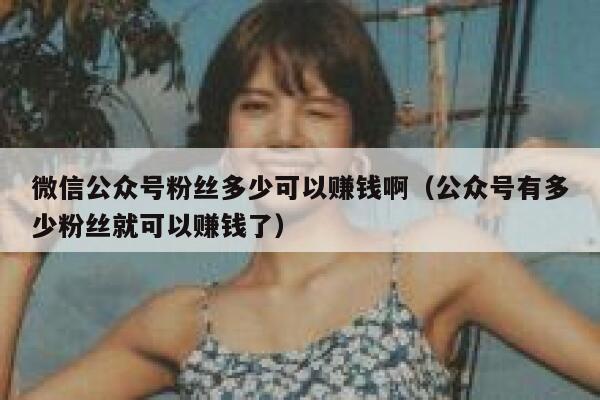 微信公众号粉丝多少可以赚钱啊（公众号有多少粉丝就可以赚钱了） 第1张