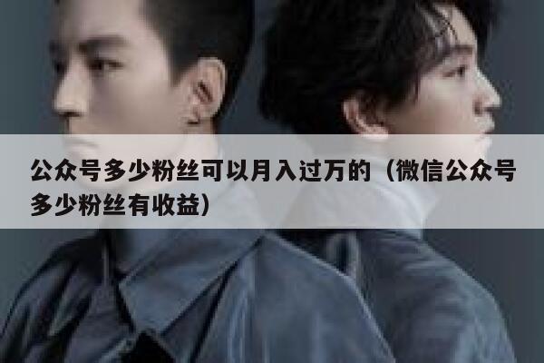 公众号多少粉丝可以月入过万的（微信公众号多少粉丝有收益） 第1张