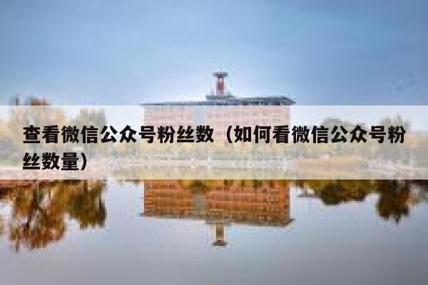 查看微信公众号粉丝数（如何看微信公众号粉丝数量） 第1张