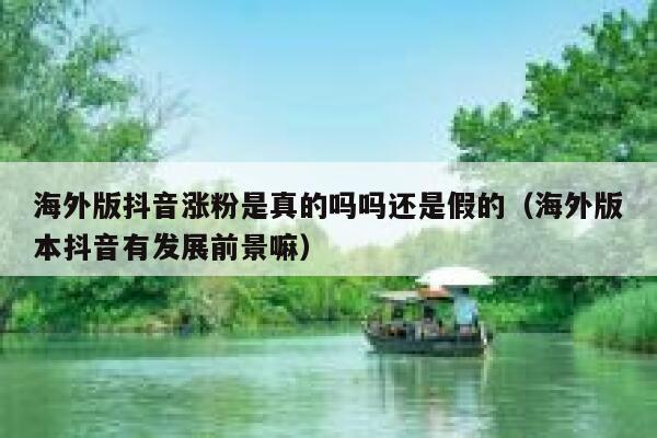 海外版抖音涨粉是真的吗吗还是假的（海外版本抖音有发展前景嘛） 第1张