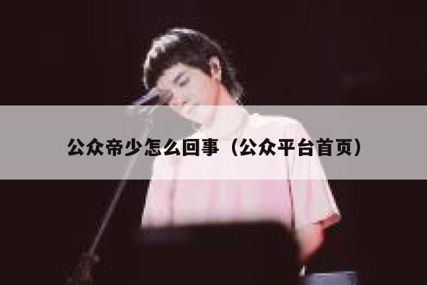 公众帝少怎么回事（公众平台首页） 第1张