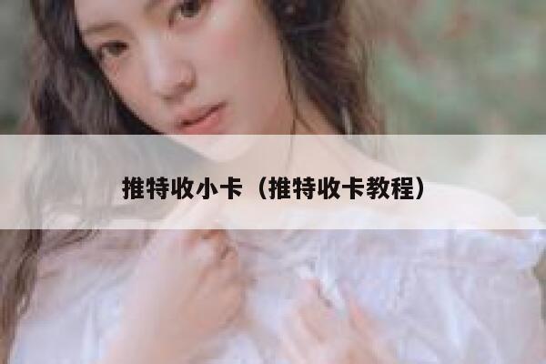 推特收小卡（推特收卡教程） 第1张