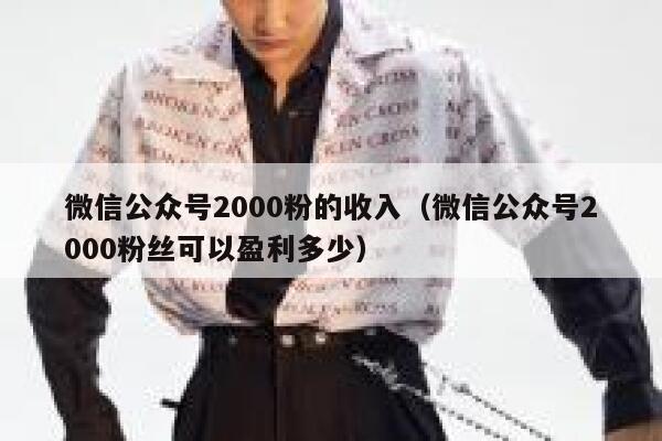 微信公众号2000粉的收入（微信公众号2000粉丝可以盈利多少） 第1张